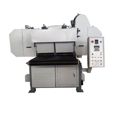 0.37kw Lifting Motor Horizontal Wood Band Saw Machine with Dual Blades and Conveyor