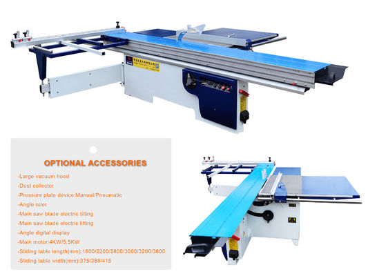 Style High Precision Wood Cutting Machine for 45 90 Degrees Woodworking Sliding Table