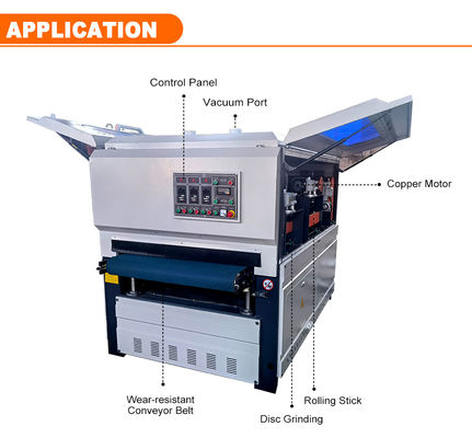 Woodworking Machinery Wide Belt Sanding Sander Machine with 3-10m/min Feeding Speed