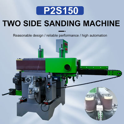 Woodworking P2S150 Solid Wood Furniture Plank Processing Two Side Sanding Machine