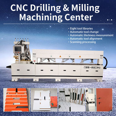 Automatic Thickness Measurement Wood Boring Machine CNC Drilling And Milling Center