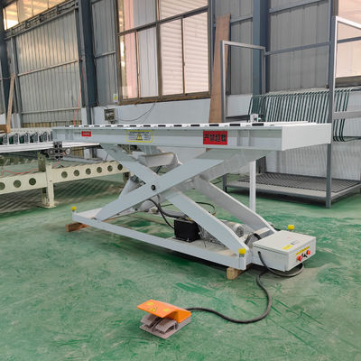 1500kg Scissor Lift Electric Roller Table for Panel Loading on CNC Panel Saw Equipment