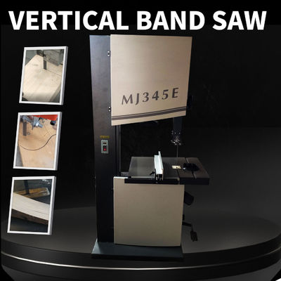 280 KG Weight VERTICALLY Style Manual Vertical Bandsaw MJ345E Can Tilt 0-45 Degrees