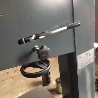 Garment Shops Can Adjust Cutting Angle with MJ345E Wood Cutting Vertical Band Saw