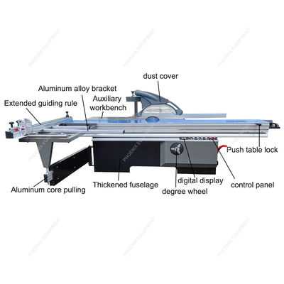 MJ3200 Fully Automatic Woodworking Sliding Table Saw 45 Degree Oblique Cutting Board