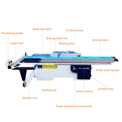 MJ6132 Horizontal Automatic Multi-Function Panel Saw with 5.5KW 1.1KW Motor Power
