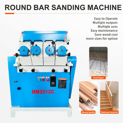 MM2012C Automatic Precision Four Belt Polishing Machine for Wood Round Rod Sanding