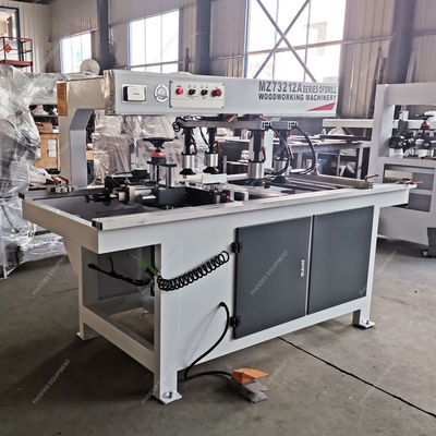Building Material Shops Woodworking Line 2 Head Hole Boring Machine with 1.5*2 kW Power