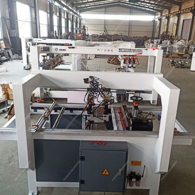 Building Material Shops Woodworking Line 2 Head Hole Boring Machine with 1.5*2 kW Power