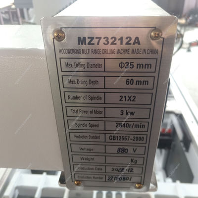 2 Head Multi Boring Machine for Wood Panel Board Drilling in Furniture Cabinet Door