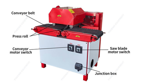 Wood Processing with PDPJ300 Solid Wood Panel Multi Blade Saw and 10 Inch Saw Blade