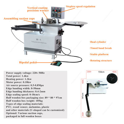 Easy to Operate W-1 Woodworking Automatic Small Edge Banding Curve Machine for Home