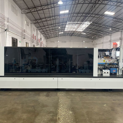 12kW Power Woodworking Machine Edge Banding And Trimming With Auto Gluing And Cleaning