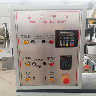 Horizontal Style Wood Band Cutting Saw Mill Machinery with 15kw Saw Wheel Motor Power