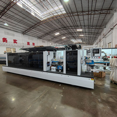 8 Functions Auto Edge Banding Machine for 0.4-3mm Edge Thickness and 0.6Mpa Pressure