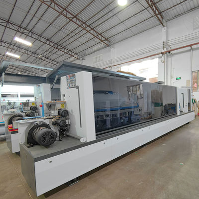8 Functions Auto Edge Banding Machine for 0.4-3mm Edge Thickness and 0.6Mpa Pressure