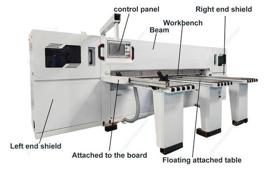 High Speed Computerized Panel Beam Sawing Machine with 360mm Main Saw Blade Diameter