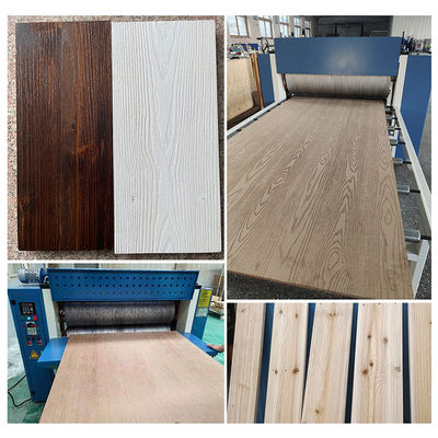 20kW Power Wood Grain Embossing Machine for MDF and Solid Wood Board Steel Doors Plate