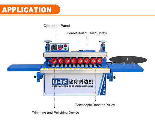 Weight KG 50 KG Mini PVC MDF Wood Based Panels Machinery Dual-Purpose Edge Bander