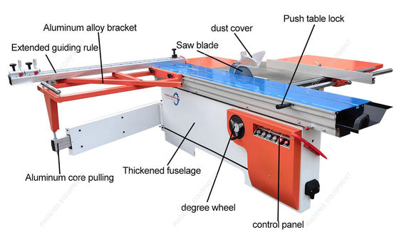 MJ6123 2300mm 45/90 Degrees Sliding Table Panel Saw Wood Cutting Machine for Furniture