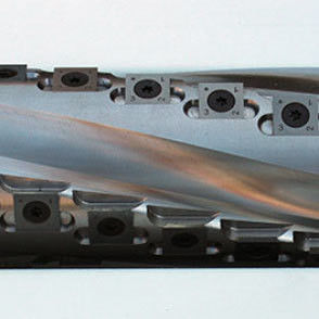30° Cutting Bevel 14*14*2 Woodworking Spiral Knife with Four Side Planing Alloy Cutter