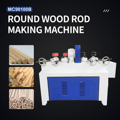 1.1KW Feeding Motor Frequency Control Round Rod Processing Machine for Wood Mop Bar