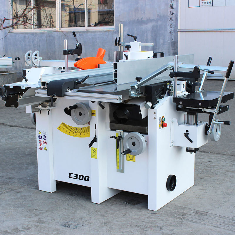 0-2kW 5 in 1 Combined Sliding Panel Saw Spindle Moulder Table Woodworking Planer Machine