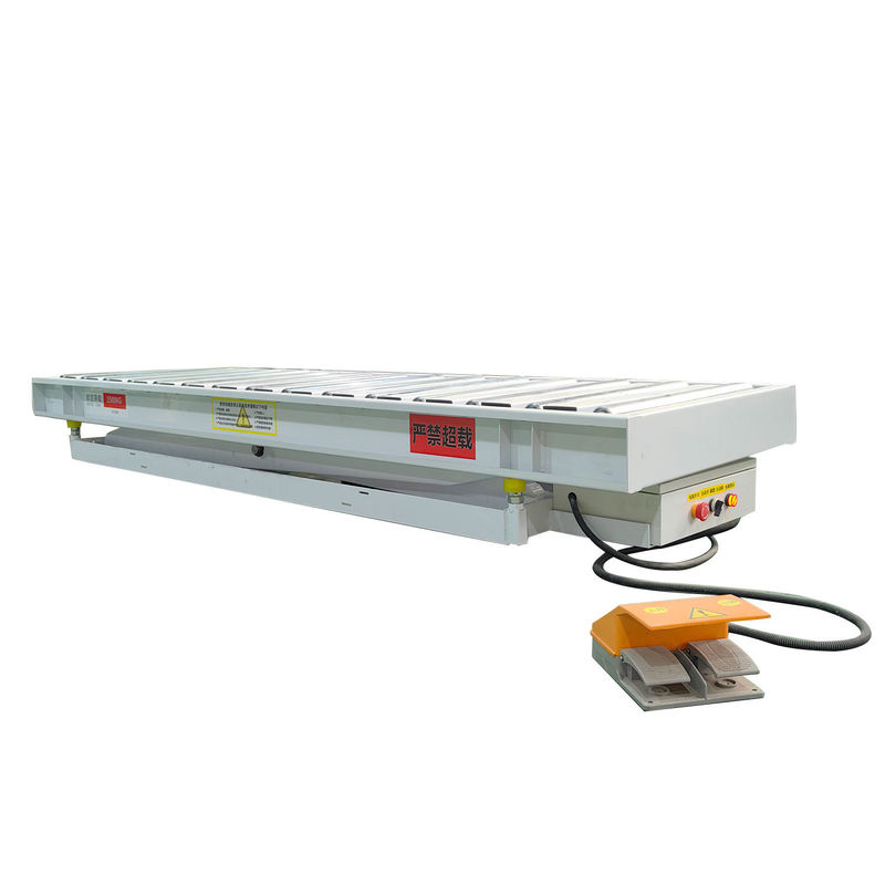 Actual Load 1500kg PDL01 3kw 380v/50hz Hydraulic Electric Lifting Table with Roller Device