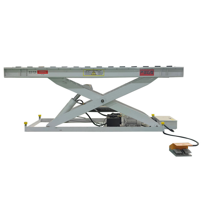 1500kg Scissor Lift Electric Roller Table for Panel Loading on CNC Panel Saw Equipment