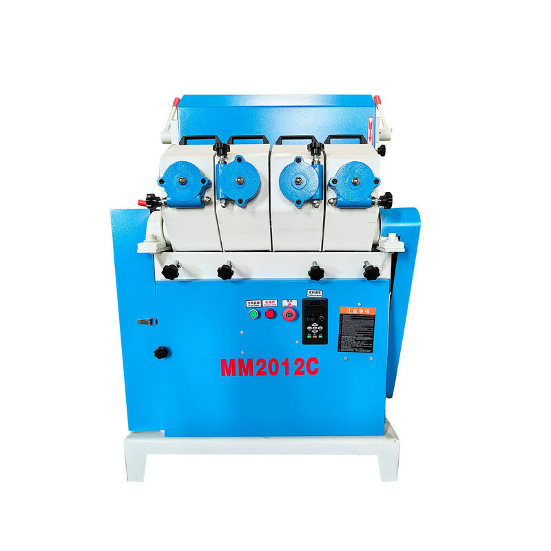 5.5kW Power 4 Belts Woodworking Round Wood Rod Sticks Sanding Machine Polisher Sander Machine