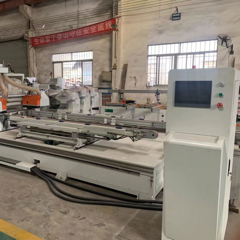 Four Sides Circular Cutting Off Saw Machine for Wood Door Panels in Furniture Factories