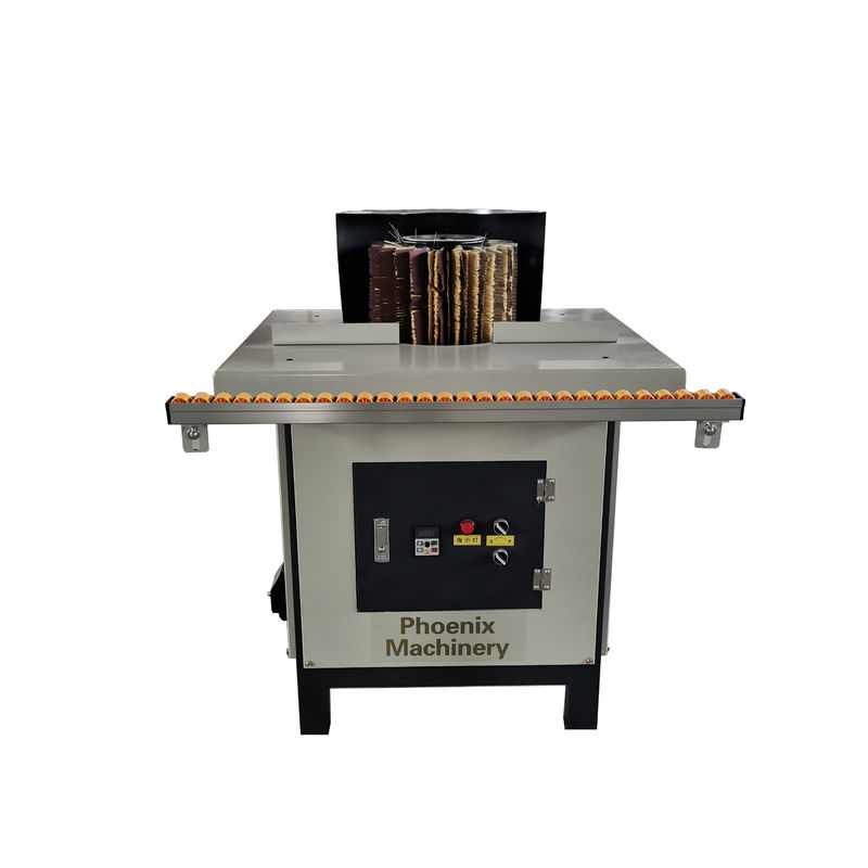 Wood Board Edge Brush Sander Drum Sanding Machine for Various Shapes Frequency Control