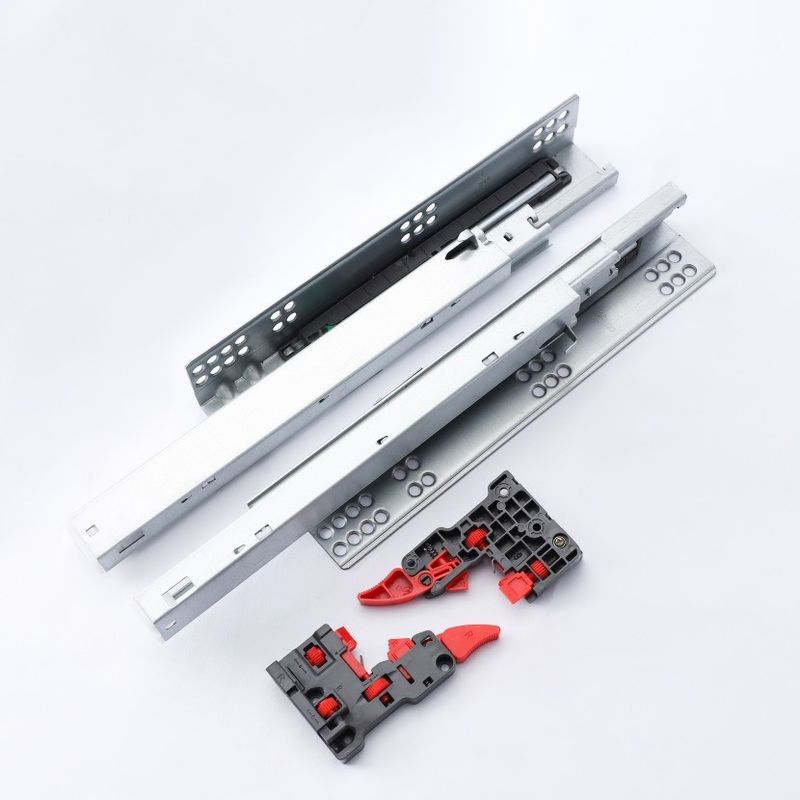 Contemporary Design Style Hidden Rebound Drawer Slide for Kitchen Cabinet Accessories