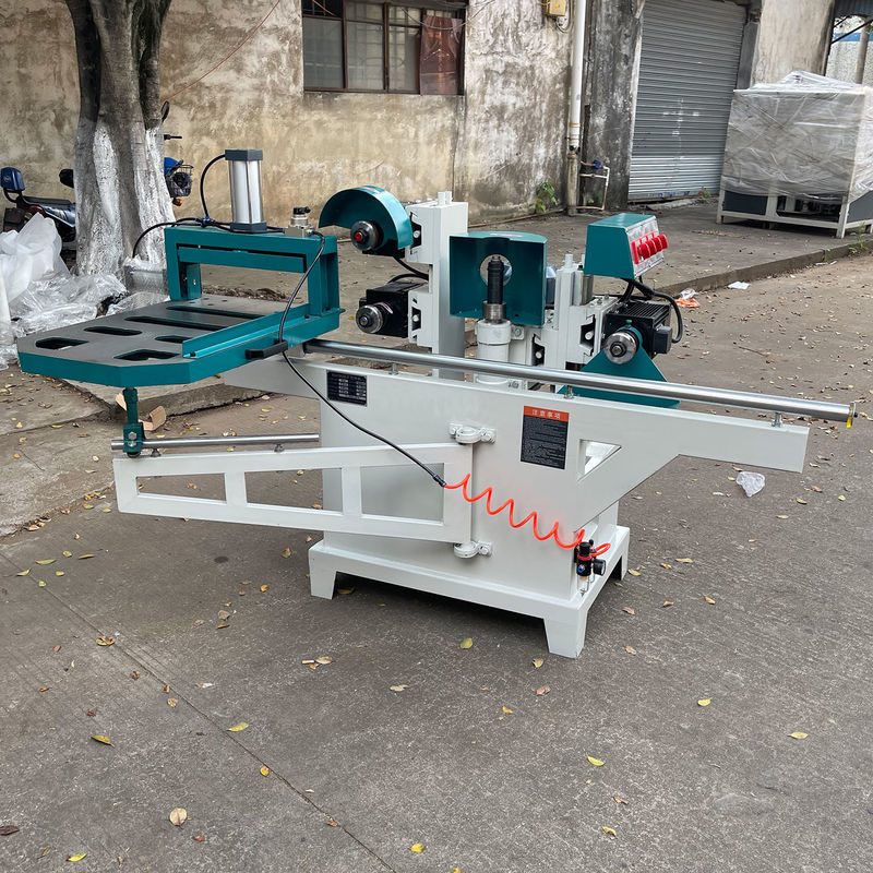 MJ105 Double Guide Rail Square Wood Mortise Machine with 5 Saw Blades 7.7kw Weight 380KG